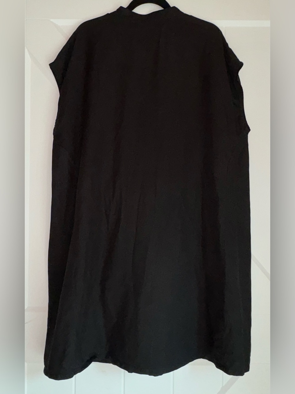 Eileen Fisher Linen Blend Shirt Dress 2X Black - Picture 3 of 5
